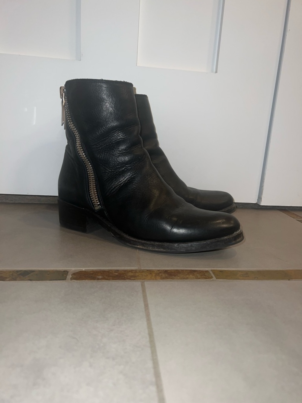 Frye Black Biker Demi boots sz 9